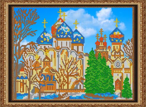 «Светлица» набор для вышивания бисером №199 «Храм» бисер Чехия 30,3*22,3см (1шт) цвет:199