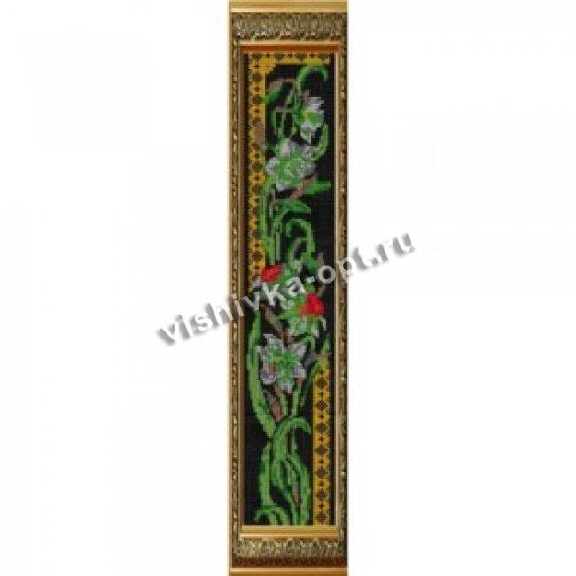 «Светлица» рисунок на канве для вышивания крестом МК-013 «Лилии» 7,7*44,4см (1шт) цвет:МК-013