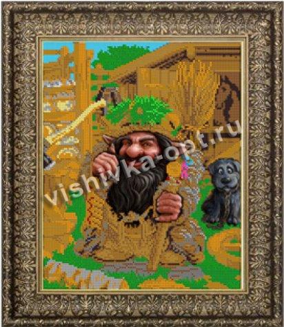 «Светлица» рисунок на ткани для вышивания бисером К-433 «Дворовой» 24*30см (1шт) цвет:К-433