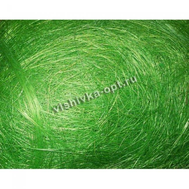 Сизаль - натуральное волокно (1кг) цвет:А002-зеленый