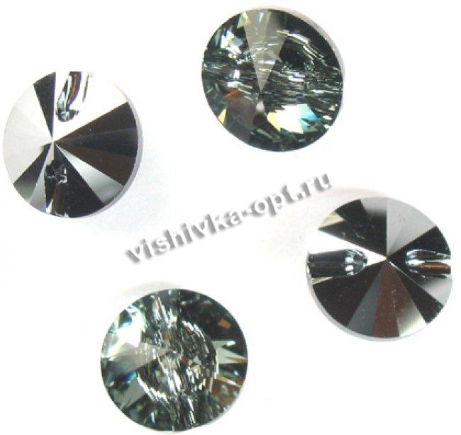 Пуговица 3015 12мм M-Foiled (48шт) цвет:215-Black Diamond