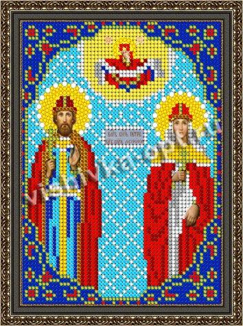 «Светлица» набор для вышивания бисером 7452М «Св. Пётр и Феврония» бисер Китай 12*16см (1шт) цвет:7452М
