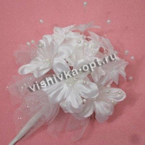 Бутоньерка № HF 7516A 11,5*8см (1шт) цвет:501-белый